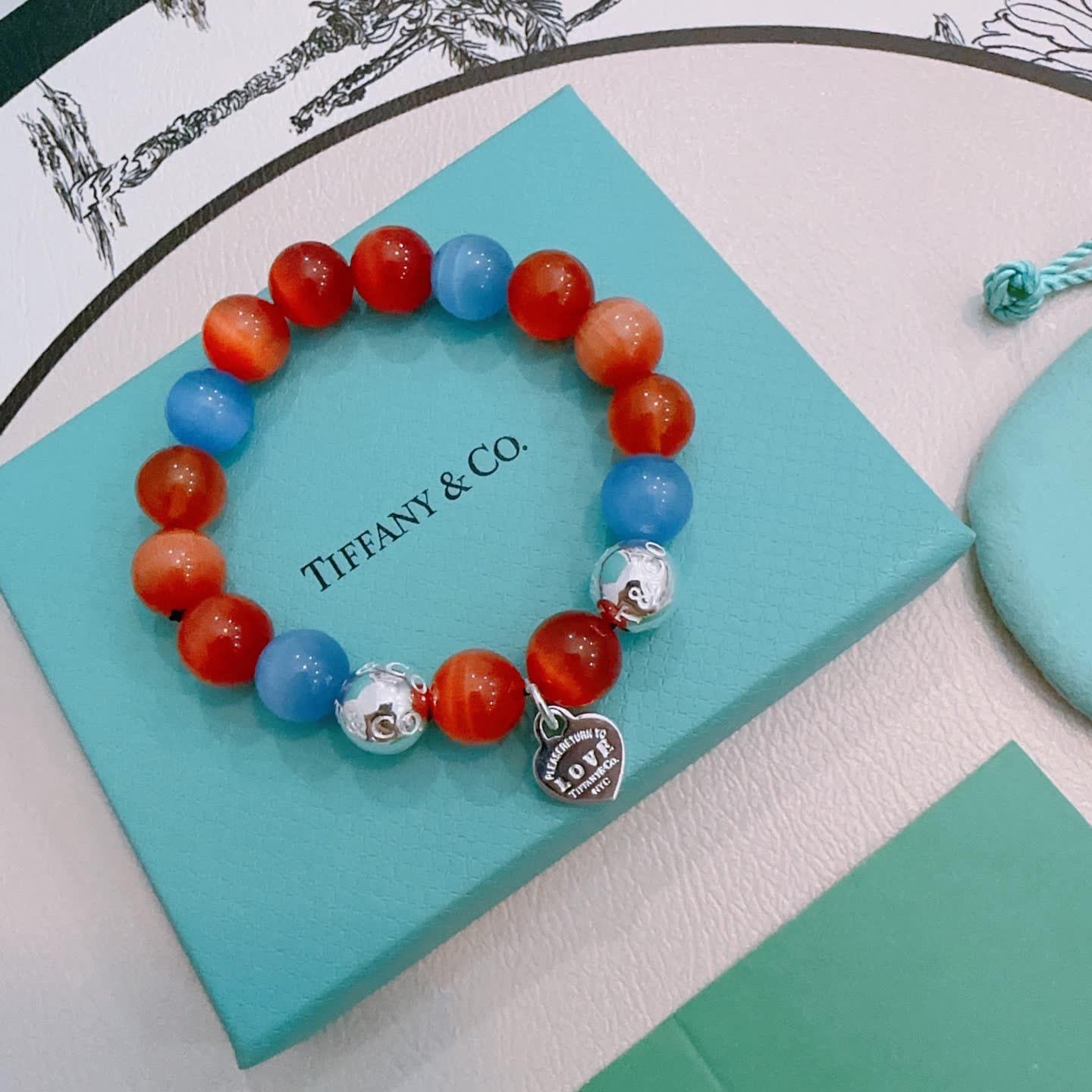 Tiffany & Co. Love Heart Tag Beaded Bracelet